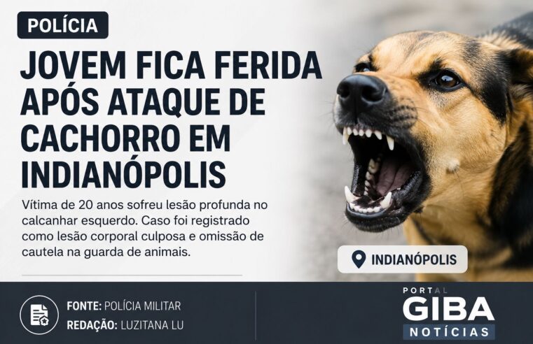 Jovem fica ferida após ataque de cachorro em Indianópolis
