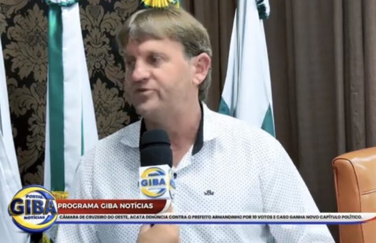 Câmara de Cruzeiro do Oeste abre investigação contra prefeito Armandinho.