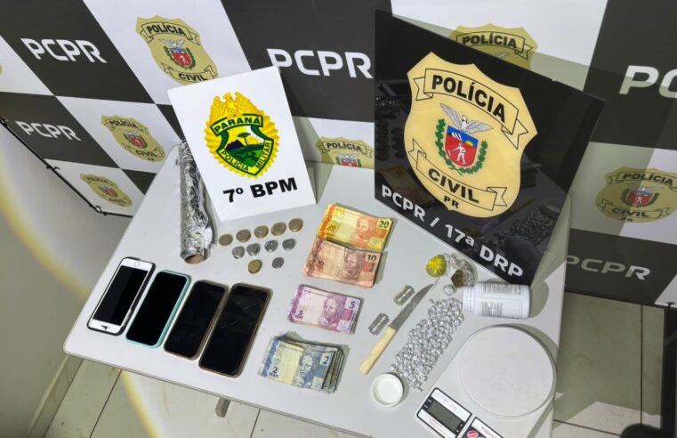 OPERAÇÃO CONJUNTA ENTRE PM E POLÍCIA CIVIL RESULTA EM APREENSÃO DE DROGAS EM TAPEJARA