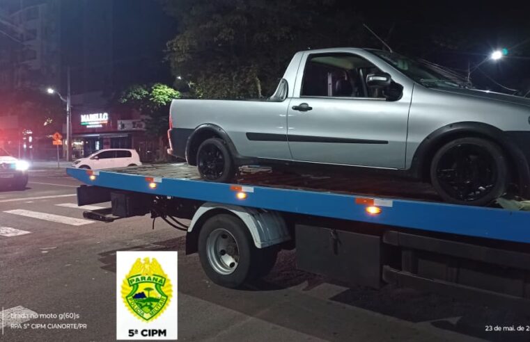Jovem sem habilitação é abordado pela PM com veículo irregular em Cianorte