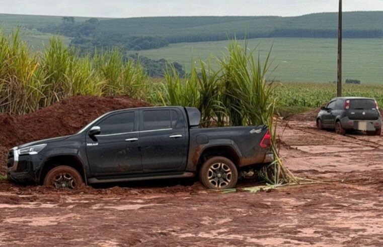 Caminhonete furtada é encontrada próxima ao aterro sanitário de Goioerê