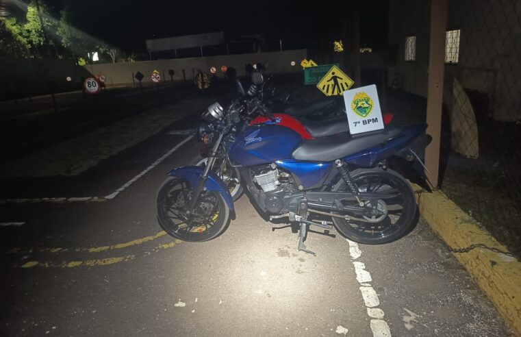 JOVEM É FLAGRADO NOVAMENTE PILOTANDO SEM CNH E MOTO É APREENDIDA EM CRUZEIRO DO OESTE
