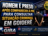HOMEM É PRESO APÓS COMPARECER À PM PARA CONSULTAR SITUAÇÃO CRIMINAL EM GOIOERÊ