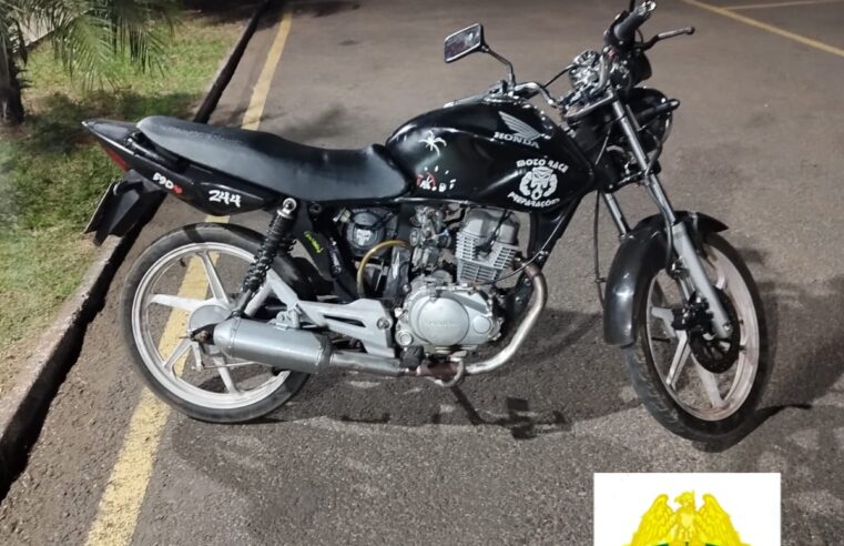 MOTOCICLETA É APREENDIDA DURANTE FISCALIZAÇÃO DE TRÂNSITO EM CIANORTE