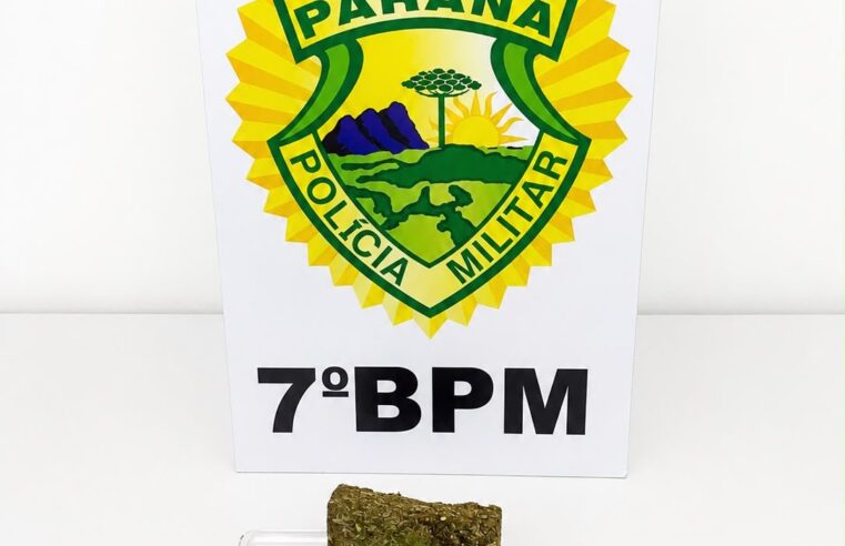 Homem é preso com quase 50 gramas de maconha após tentativa de fuga em Goioerê