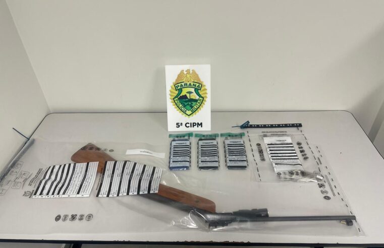 OPERAÇÃO RASTRO FINAL: HOMEM É PRESO COM ARMA DE FOGO E DROGA É APREENDIDA NA ZONA RURAL DE CIANORTE