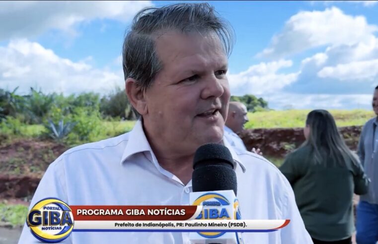 Estrada Santa Rita recebe pavimentação em Indianópolis