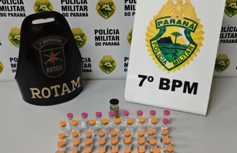 Cruzeiro do Oeste: Polícia Militar apreende medicamentos e mercadorias em ação contra contrabando