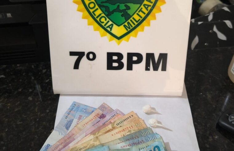 Polícia Militar apreende cocaína e homem é encaminhado após denúncia em Cidade Gaúcha