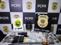 OPERAÇÃO EFEITO DOMINÓ APREENDE DROGAS, DINHEIRO E SIMULACRO DE ARMA EM CRUZEIRO DO OESTE