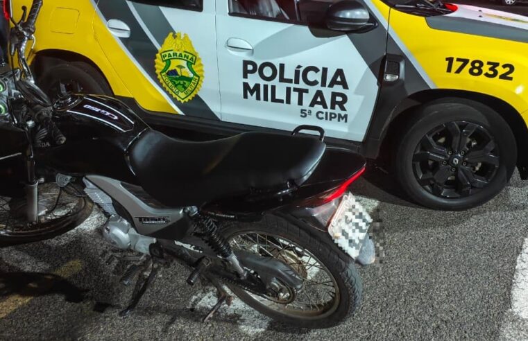 Motocicleta com cerca de R$ 32 mil em débitos é apreendida pela PM em Cianorte