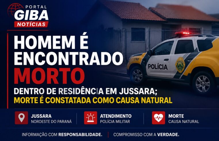 Homem é encontrado morto dentro de residência em Jussara; morte é constatada como causa natural
