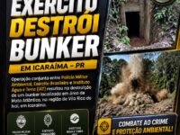 Exército destrói bunker encontrado em área de Mata Atlântica onde quatro homens foram mortos em Icaraíma