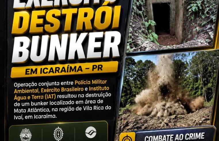 Exército destrói bunker encontrado em área de Mata Atlântica onde quatro homens foram mortos em Icaraíma