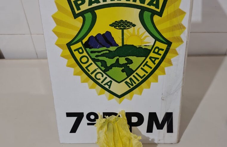 Jovem é encaminhado à PM após ser flagrado com maconha em Rondon