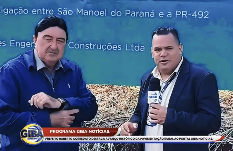 PREFEITO ROBERTO CORREDATO COMEMORA AVANÇO HISTÓRICO NO CAMPO