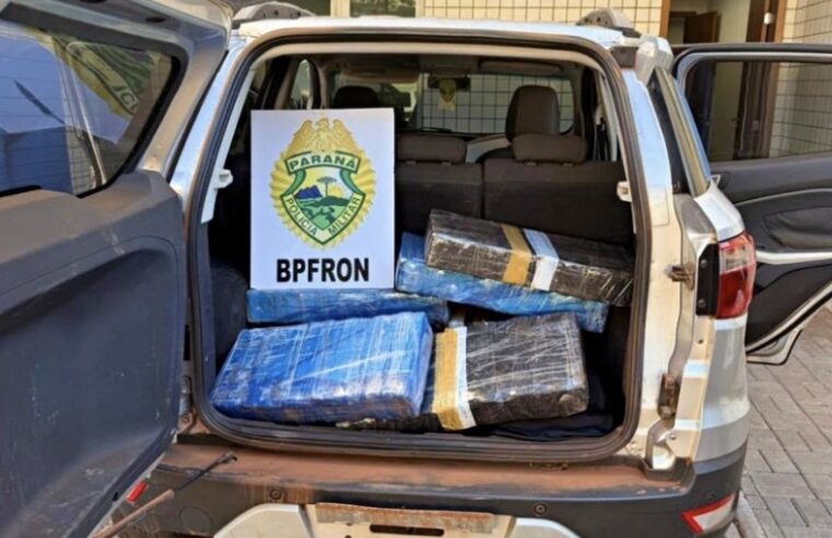 Ação com apoio aéreo apreende mais de 408 quilos de maconha e prende homem na PR-323, em Cianorte