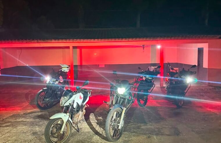 Polícia Militar apreende motocicletas com irregularidades durante fiscalização em Mariluz