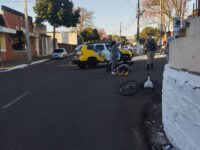 Motociclista fica ferido após colisão entre moto e bicicleta em Terra Boa