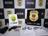 Homem tenta fugir da polícia, mas é preso com revólver de numeração suprimida em Mariluz