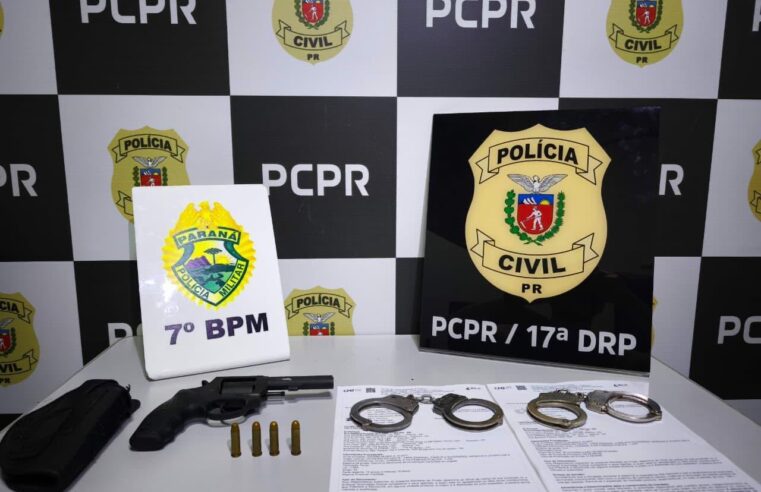 Homem tenta fugir da polícia, mas é preso com revólver de numeração suprimida em Mariluz