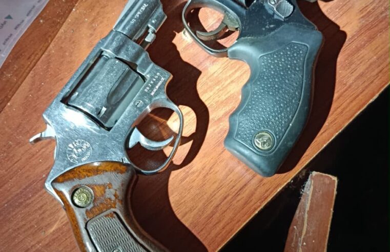 Polícia apreende revólveres e munições durante cumprimento de mandado em propriedade rural de Goioerê