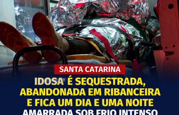 Idosa de 71 anos é resgatada após passar noite em ribanceira de 200 metros durante sequestro em Biguaçu (SC)