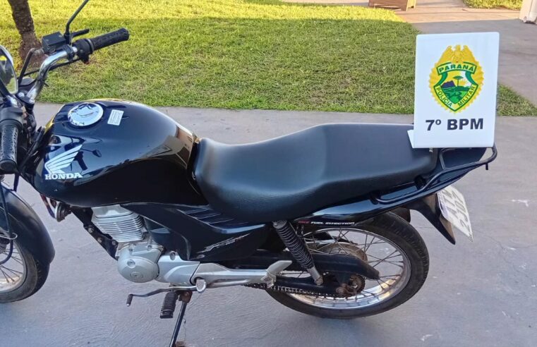 Adolescente é flagrado conduzindo motocicleta sem habilitação em Cruzeiro do Oeste