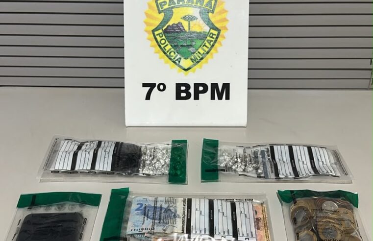 Ação da PM resulta em prisões e apreensão de drogas em Mariluz