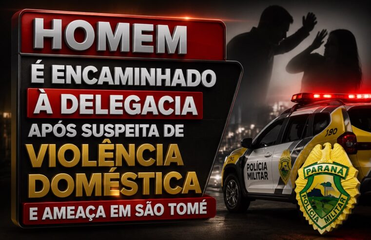 Homem é encaminhado à delegacia após suspeita de violência doméstica e ameaça em São Tomé