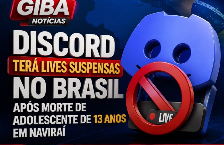 Discord terá lives suspensas no Brasil após morte de adolescente de 13 anos em Naviraí