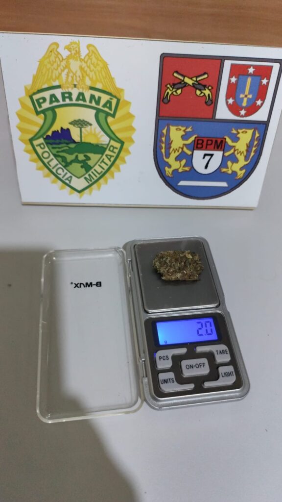Homem é flagrado com maconha durante abordagem da PM em Nova Olímpia