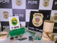 Suspeito tenta atingir policiais com veículo durante abordagem e acaba preso com drogas em Cruzeiro do Oeste