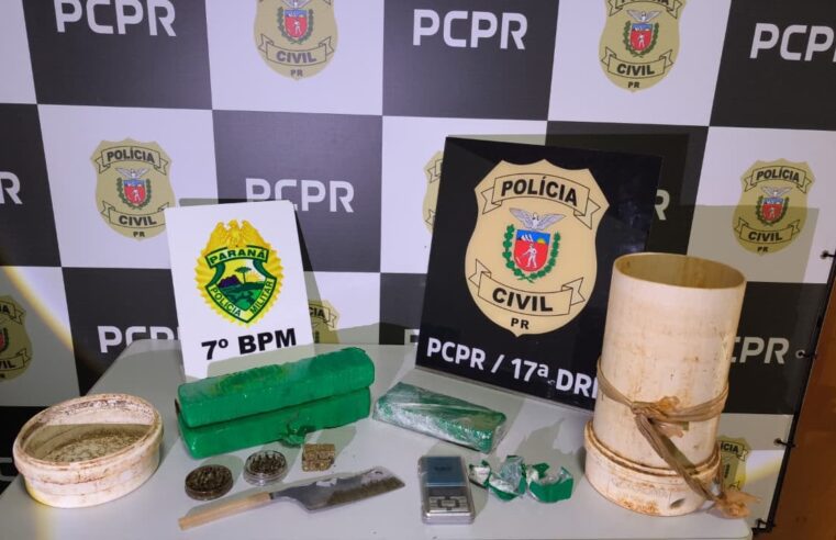 Suspeito tenta atingir policiais com veículo durante abordagem e acaba preso com drogas em Cruzeiro do Oeste