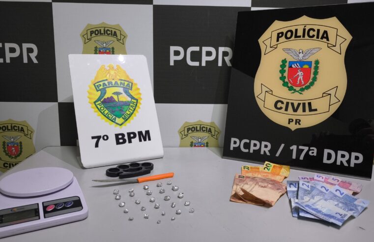 Tapejara: ação conjunta da PM e Polícia Civil prende dois homens e apreende adolescente por tráfico de drogas