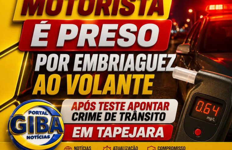 Motorista é preso por embriaguez ao volante após teste apontar crime de trânsito em Tapejara
