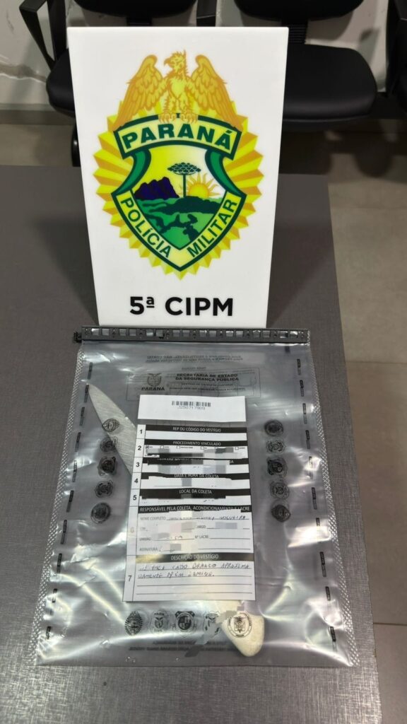 Homem é flagrado com faca de 19 centímetros em estabelecimento e recebe Termo Circunstanciado em Cianorte