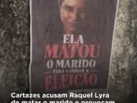 Cartazes apócrifos contra Raquel Lyra envolvendo morte do marido geram repercussão nacional e manifestações de solidariedade