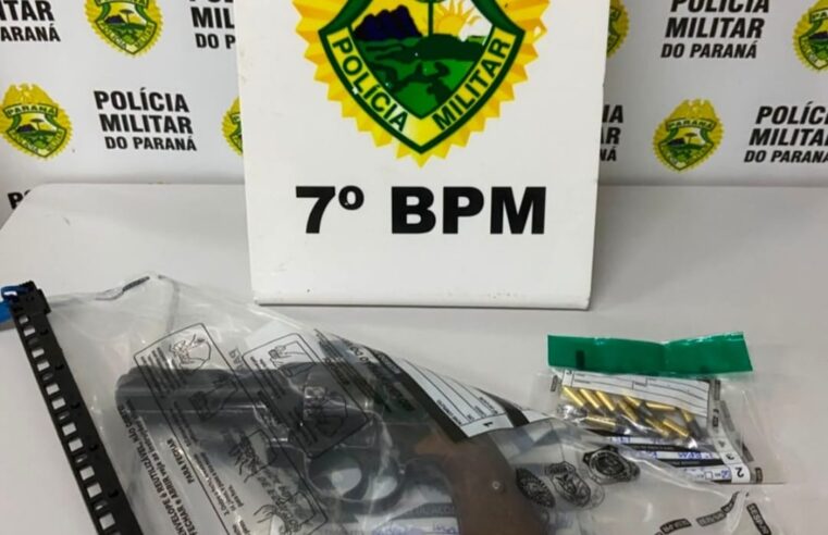 Operação Cidade Segura: ROTAM apreende revólver municiado e prende homem por porte ilegal de arma em Cruzeiro do Oeste