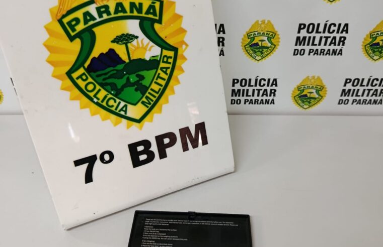 Usuário de drogas é encaminhado após ser flagrado com crack em Cruzeiro do Oeste