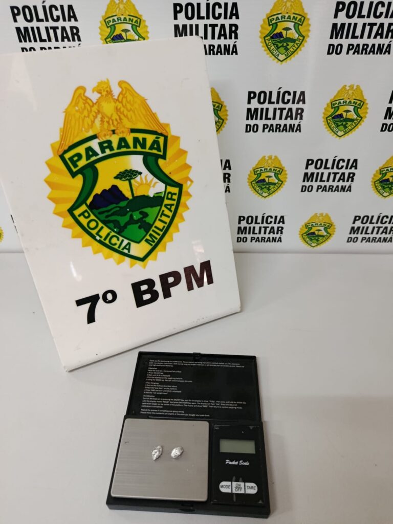 Usuário de drogas é encaminhado após ser flagrado com crack em Cruzeiro do Oeste