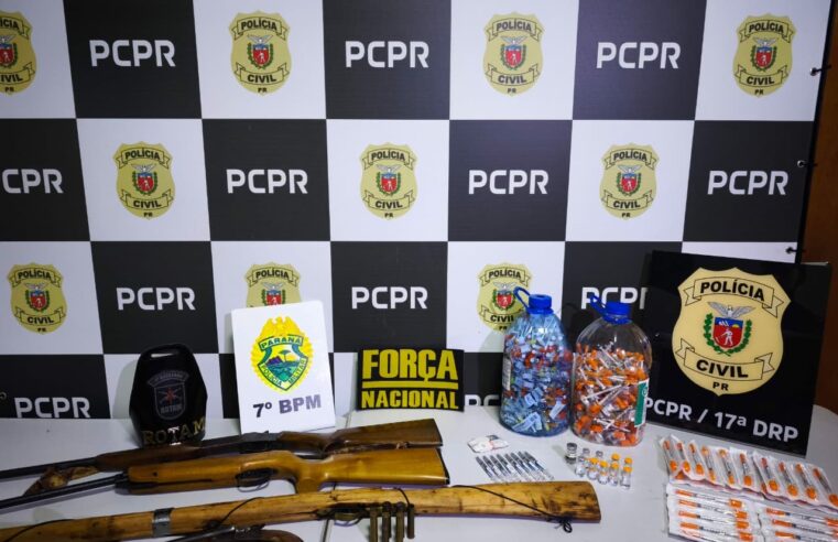 Homem é preso com armas e medicamentos de procedência irregular durante operação em Cruzeiro do Oeste