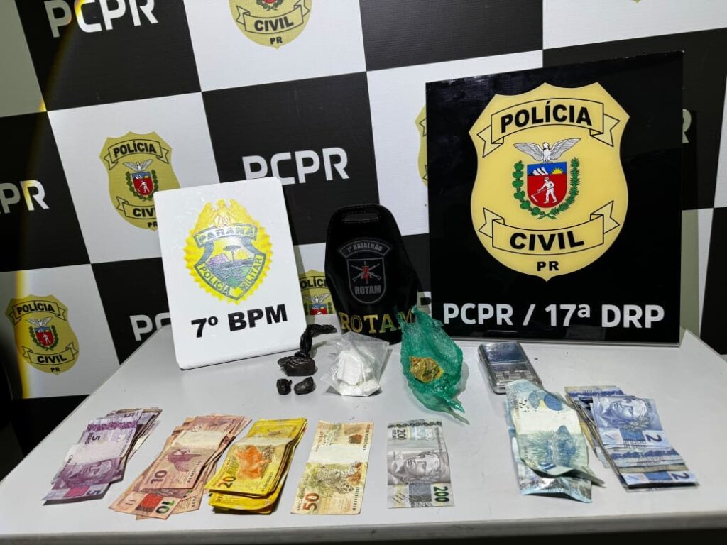Operação conjunta prende casal suspeito de tráfico de drogas em Tuneiras do Oeste