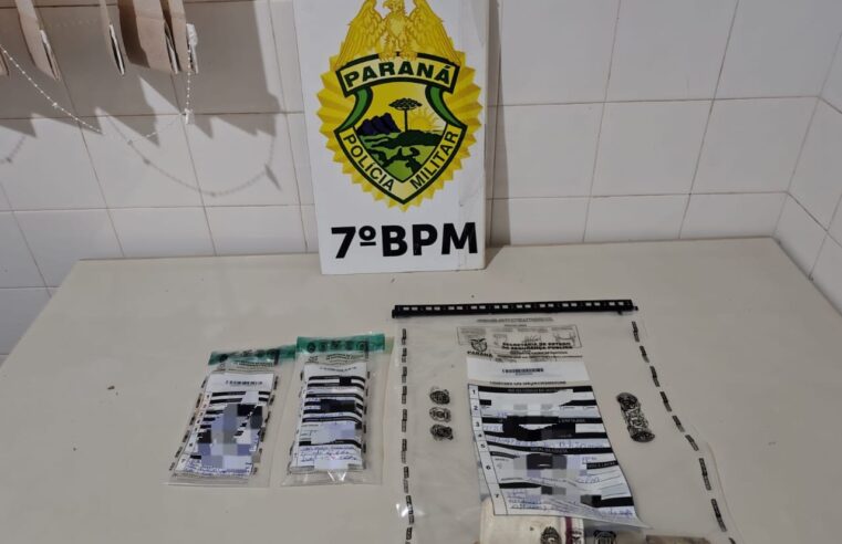 Homem é preso após fuga de motocicleta e apreensão de drogas, munições e materiais para tráfico em Rondon