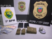Ação conjunta prende dois homens e apreende quase 400 gramas de maconha em Tuneiras do Oeste