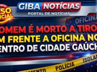 Homem é morto a tiros em frente a oficina no Centro de Cidade Gaúcha