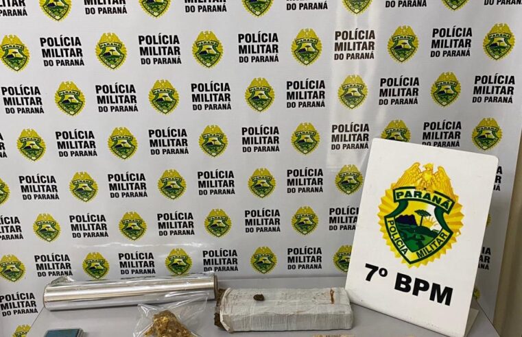 Polícia Militar apreende crack, maconha e prende homem durante ação contra tráfico em Cruzeiro do Oeste