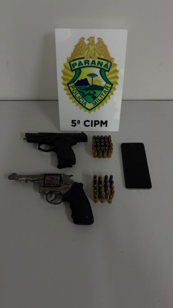 Foragido da Justiça é preso com pistola e revólver durante operação policial em Cianorte