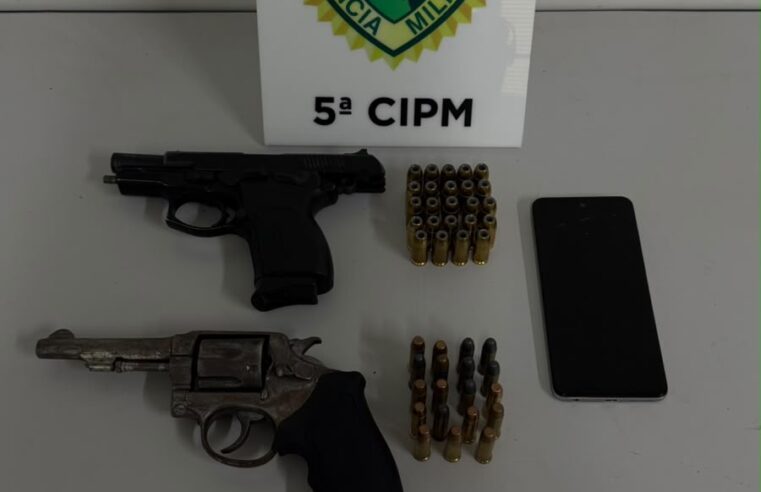 Foragido da Justiça é preso com pistola e revólver durante operação policial em Cianorte