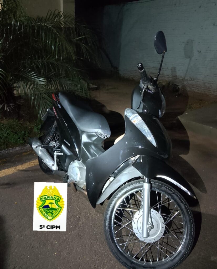 Condutor sem CNH é flagrado pela PM e Honda Biz é apreendida em Cianorte Condutor sem CNH é flagrado pela PM e Honda Biz é apreendida em Cianorte